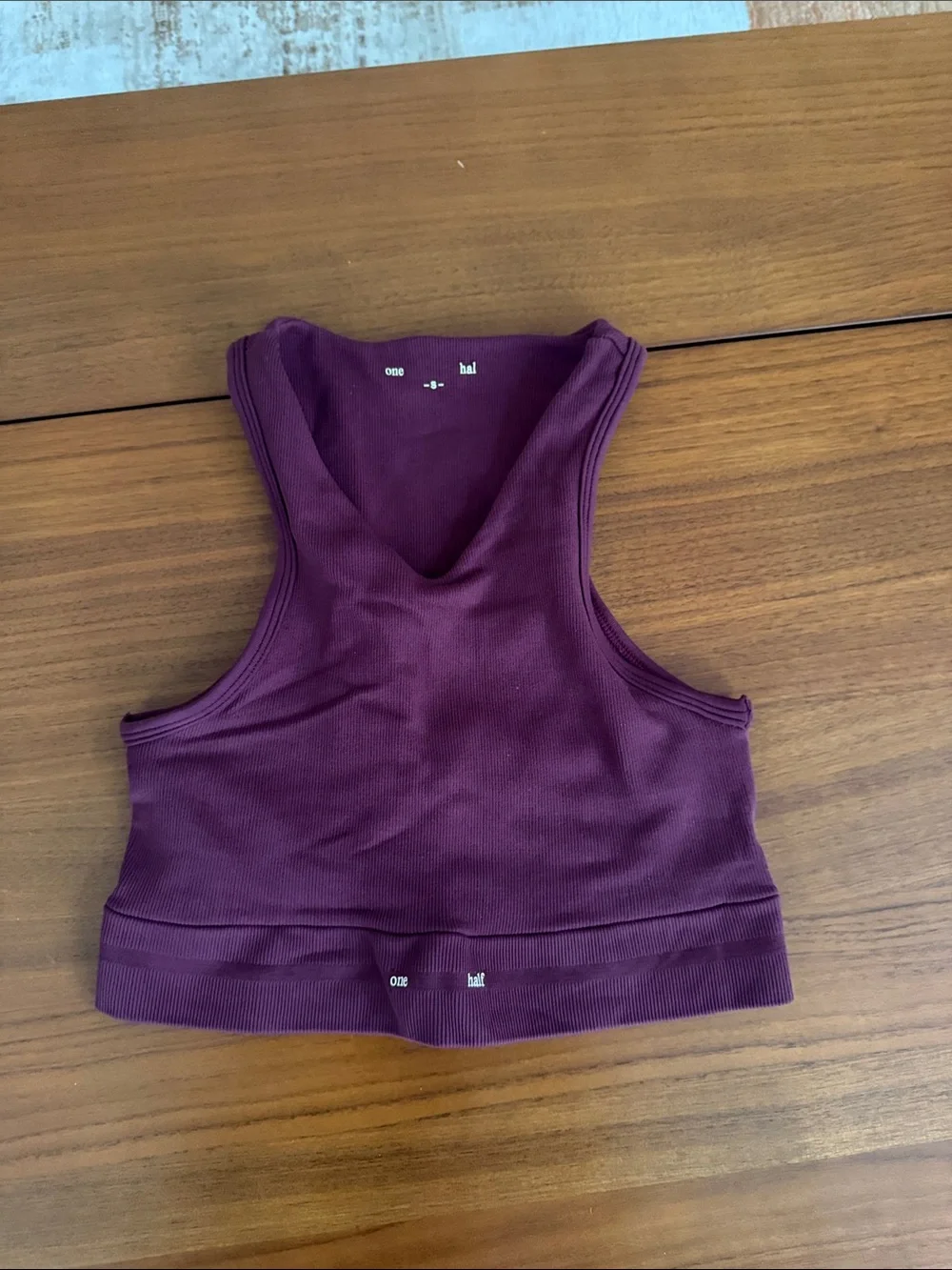 Seamless Plum Racerback Sports Bra
